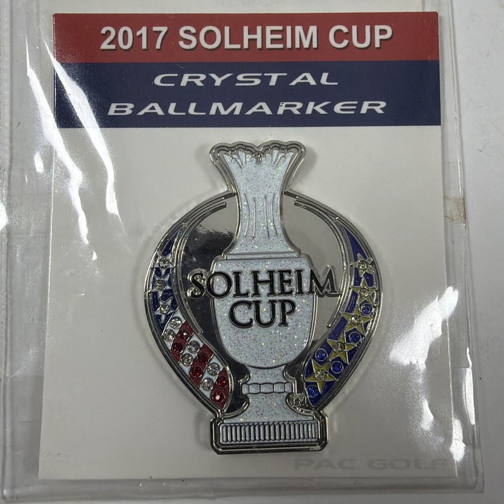 2017 Solheim Cup Golf Crystal Ballmarker Pin - New